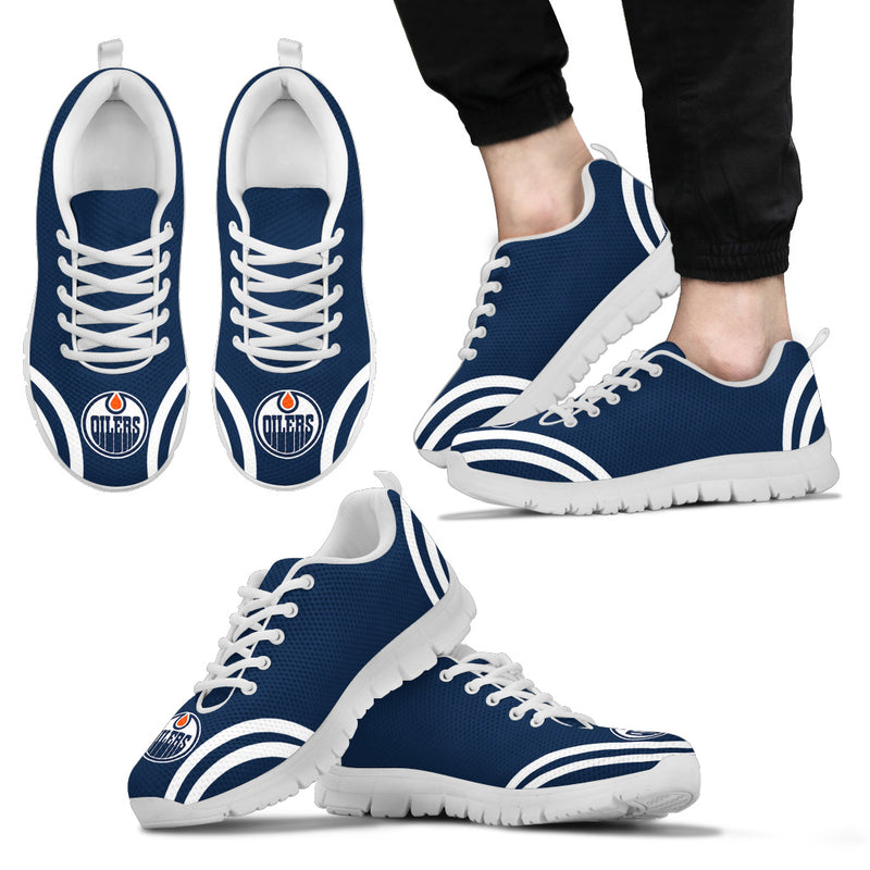 Lovely Curves Stunning Logo Icon Edmonton Oilers Sneakers