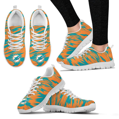 Brush Strong Cracking Comfortable Miami Dolphins Sneakers