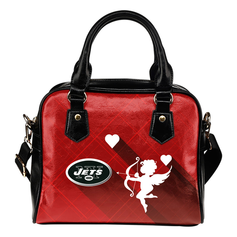 Superior Cupid Love Delightful New York Jets Shoulder Handbags