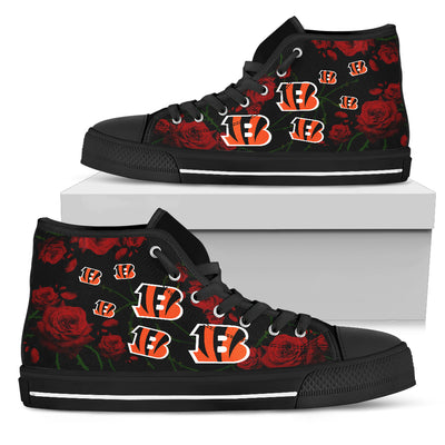 Lovely Rose Thorn Incredible Cincinnati Bengals High Top Shoes
