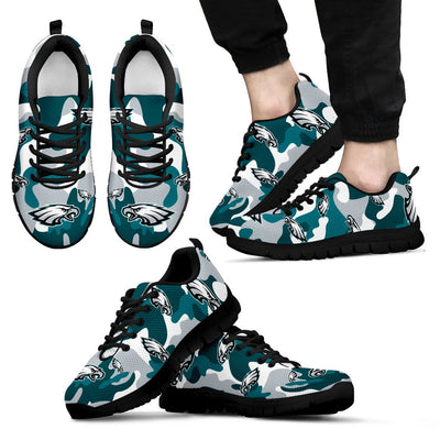 Philadelphia Eagles Cotton Camouflage Fabric Military Solider Style Sneakers