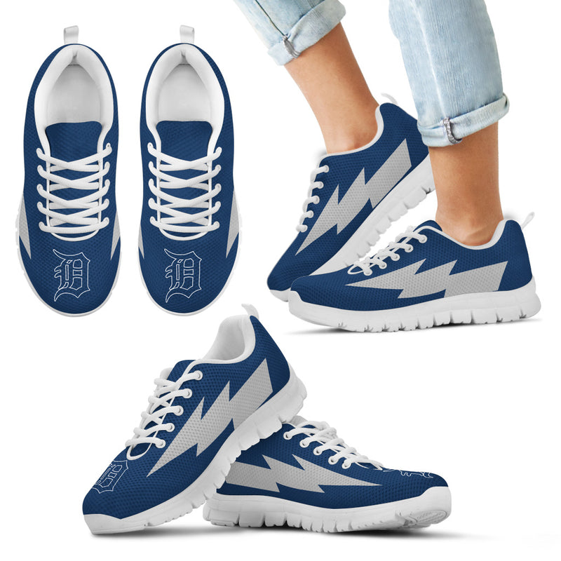 Lovely Style Detroit Tigers Sneakers Thunder Lightning Amazing Logo