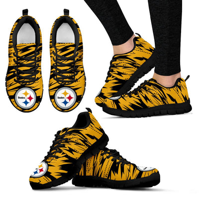 Brush Strong Cracking Comfortable Pittsburgh Steelers Sneakers