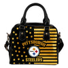 Unique Twinkle Star With Line Pittsburgh Steelers Shoulder Handbags