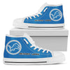 Circle Logo Detroit Lions High Top Shoes