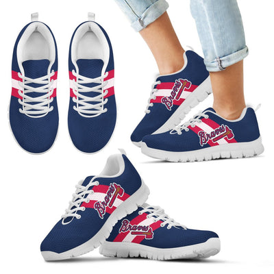 Three Colors Vertical Atlanta Braves Sneakers