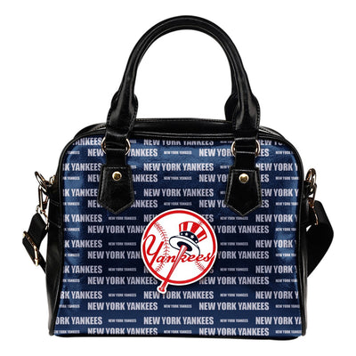 Nice Little Logo New York Yankees Shoulder Handbags