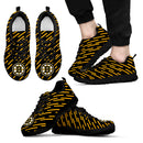 Marvelous Striped Stunning Logo Boston Bruins Sneakers