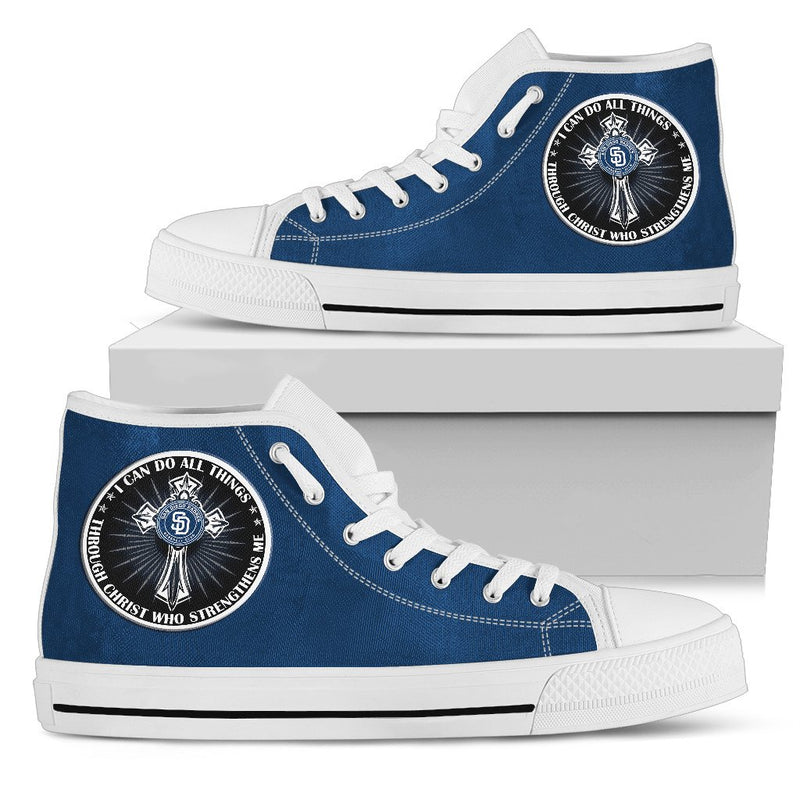 I Can Do All Things Through Christ Who Strengthens Me San Diego Padres High Top Shoes