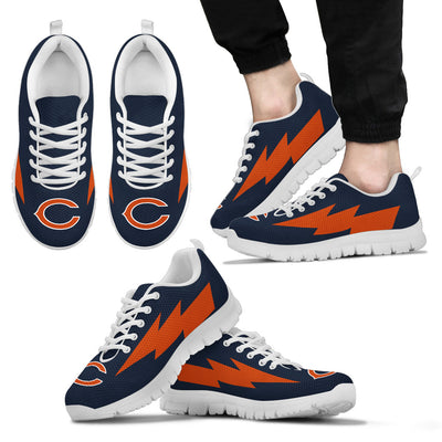 Beautiful Chicago Bears Sneakers Thunder Lightning Amazing Logo