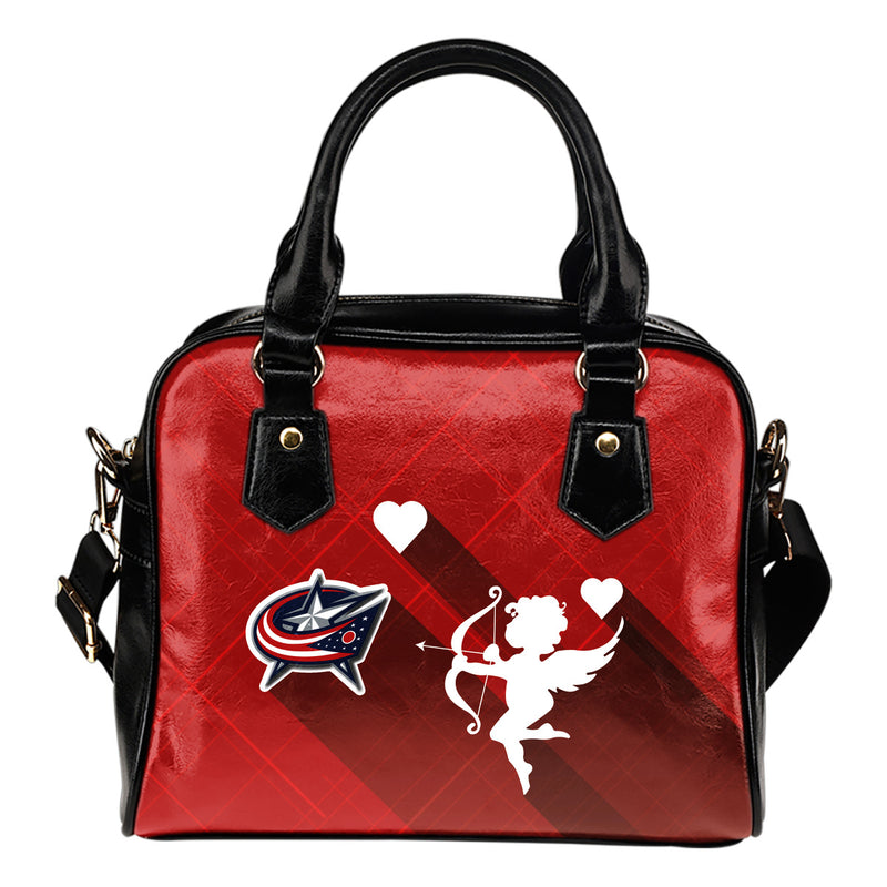 Superior Cupid Love Delightful Columbus Blue Jackets Shoulder Handbags
