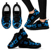 Tribal Flames Pattern Carolina Panthers Sneakers