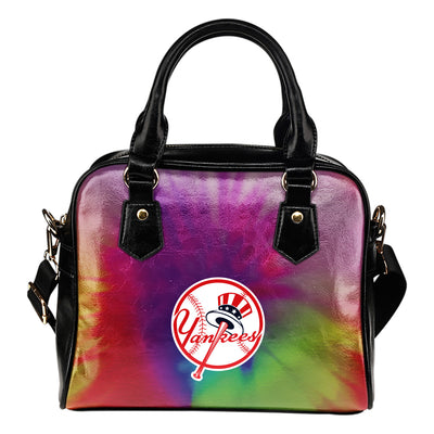 Rainbow Dynamic Mix Colours Gorgeous New York Yankees Shoulder Handbags