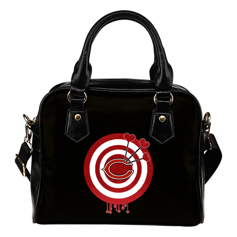 Valentine Sweet Chicago Bears Dart Couple Love Shoulder Handbags
