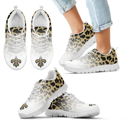 Leopard Pattern Awesome New Orleans Saints Sneakers