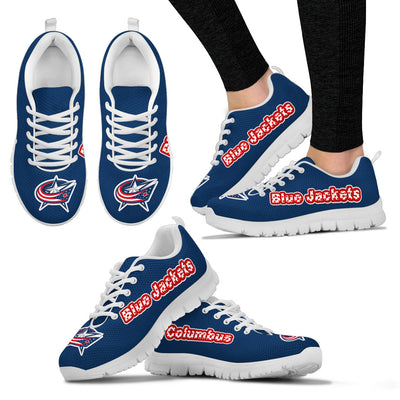 Magnificent Columbus Blue Jackets Amazing Logo Sneakers