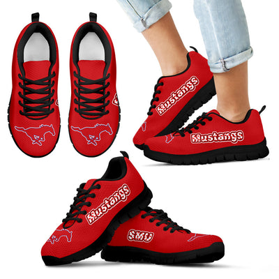 Magnificent SMU Mustangs Amazing Logo Sneakers