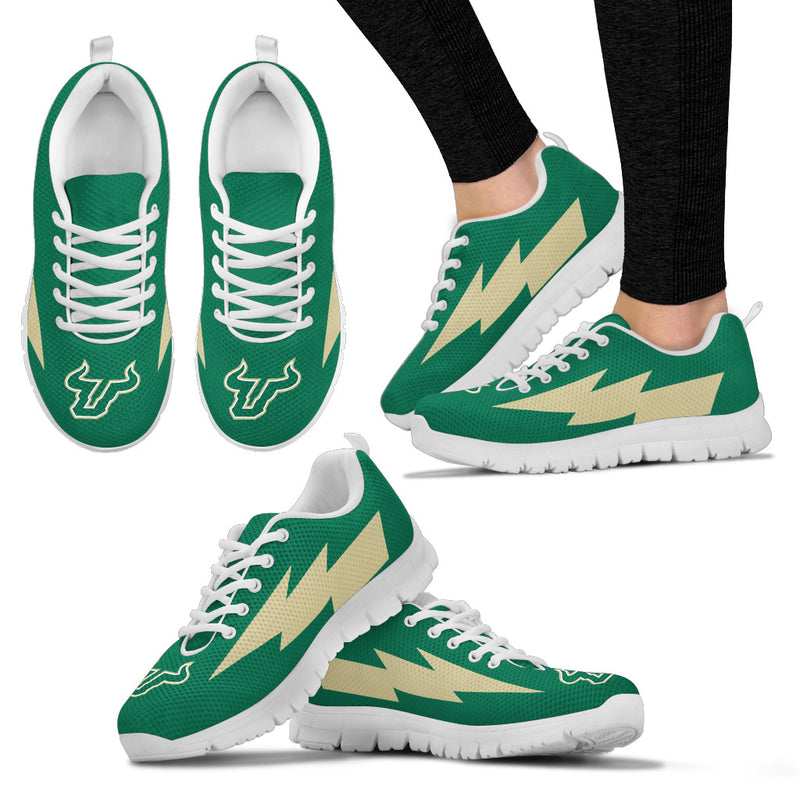 Great South Florida Bulls Sneakers Thunder Lightning Amazing Logo