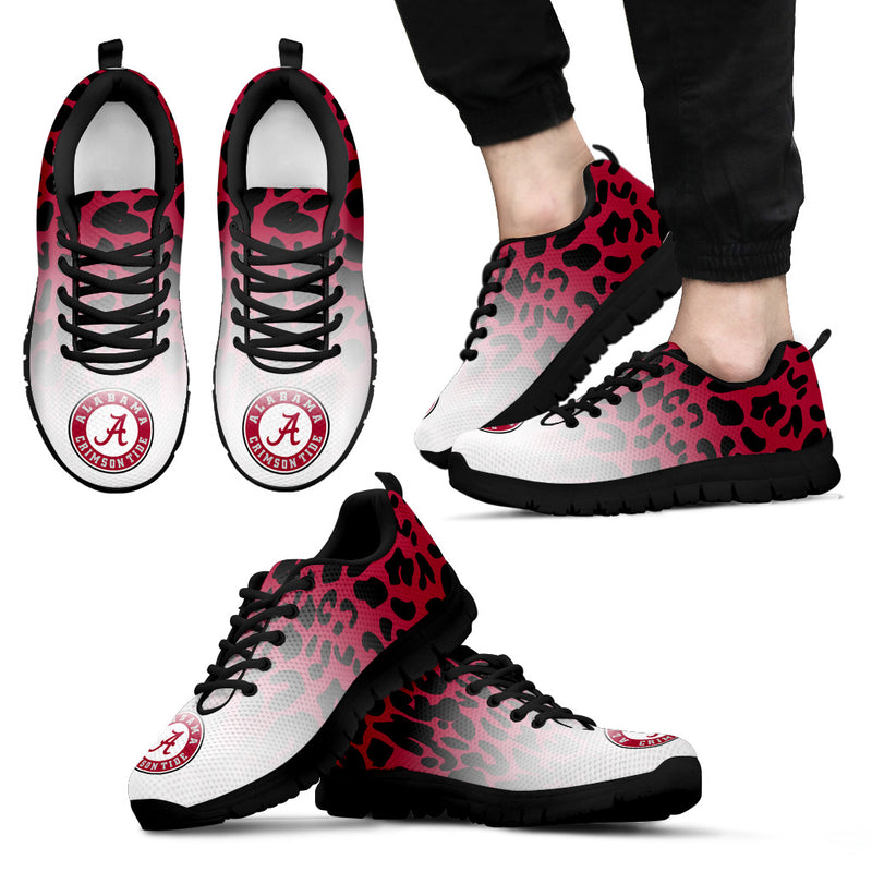 Leopard Pattern Awesome Alabama Crimson Tide Sneakers