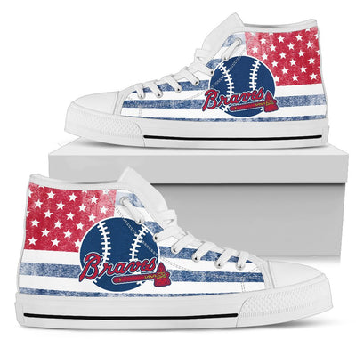 Flag Rugby Atlanta Braves High Top Shoes