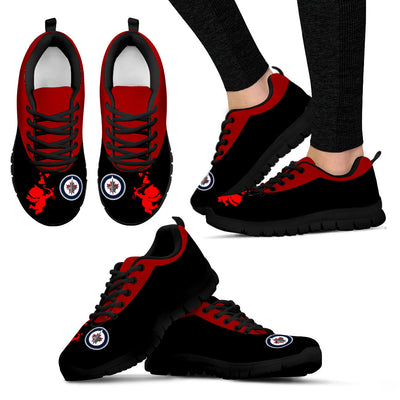 Cute Cupid Angel Background Winnipeg Jets Sneakers