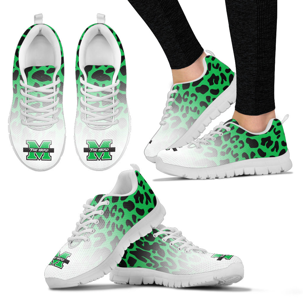 Leopard Pattern Awesome Marshall Thundering Herd Sneakers