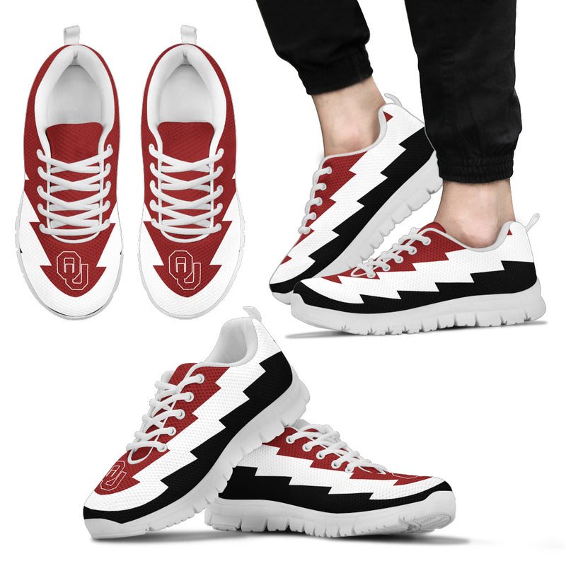 Amazing New Oklahoma Sooners Sneakers Jagged Saws Creative Draw