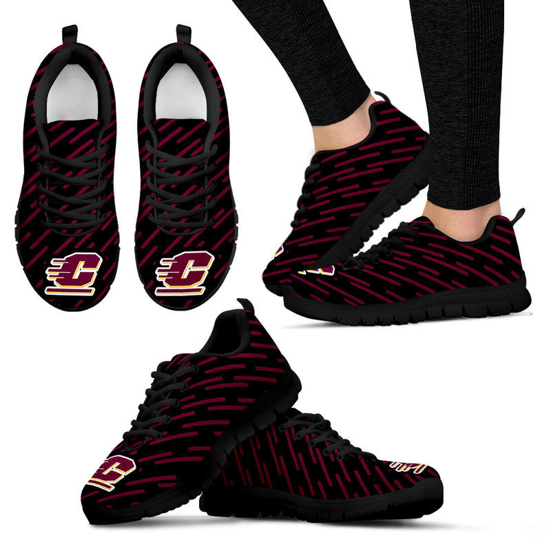 Marvelous Striped Stunning Logo Central Michigan Chippewas Sneakers