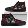 Lovely Rose Thorn Incredible New York Jets High Top Shoes