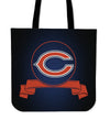 Score Art Chicago Bears Tote Bags