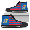 American Flag Kansas Jayhawks High Top Shoes