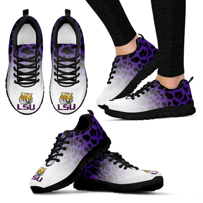 Leopard Pattern Awesome LSU Tigers Sneakers