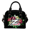 Floral Rose Valentine Logo Akron Zips Shoulder Handbags
