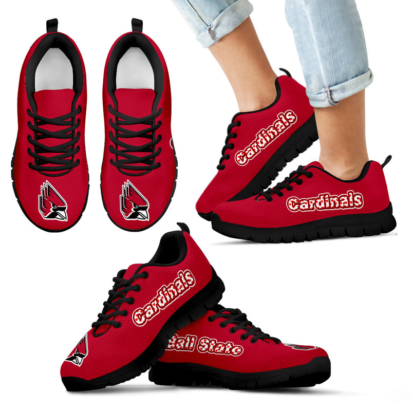 Magnificent Ball State Cardinals Amazing Logo Sneakers