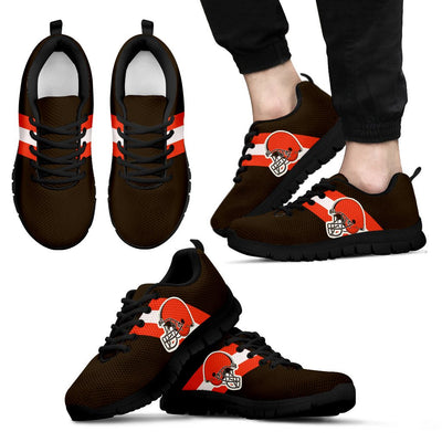 Three Colors Vertical Cleveland Browns Sneakers