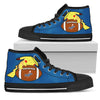 Pikachu Laying On Ball Los Angeles Dodgers High Top Shoes