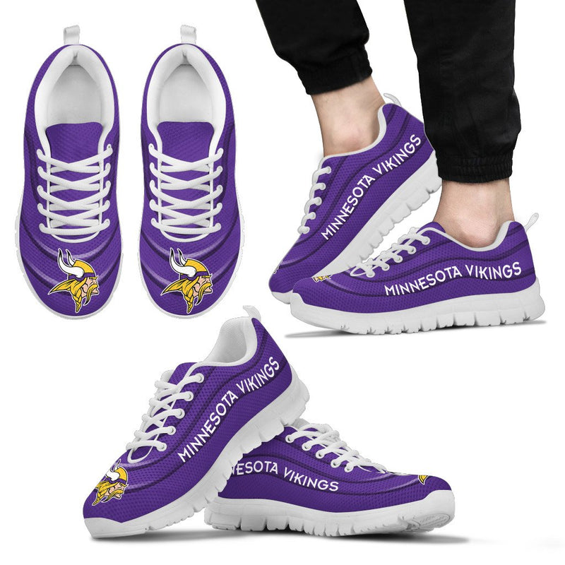 Wave Red Floating Pattern Minnesota Vikings Sneakers