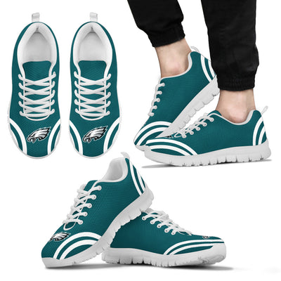 Lovely Curves Stunning Logo Icon Philadelphia Eagles Sneakers