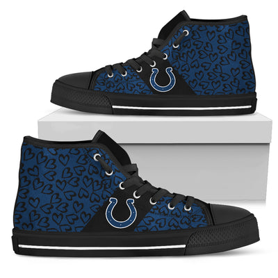 Perfect Cross Color Absolutely Nice Indianapolis Colts High Top Shoes