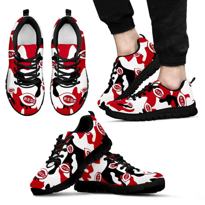 Cincinnati Reds Cotton Camouflage Fabric Military Solider Style Sneakers