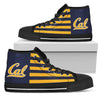 American Flag California Golden Bears High Top Shoes