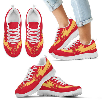 Three Amazing Good Line Charming Logo Calgary Flames Sneakers