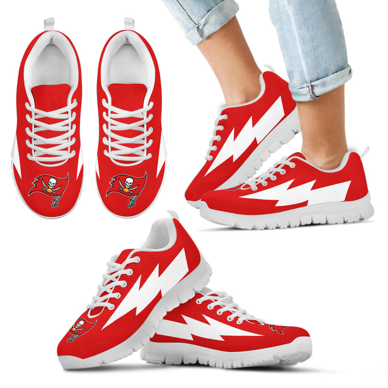 Awesome  Tampa Bay Buccaneers Sneakers Thunder Lightning Amazing Logo
