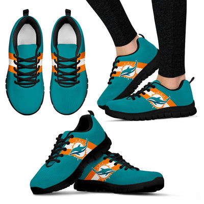 Three Colors Vertical Miami Dolphins Sneakers