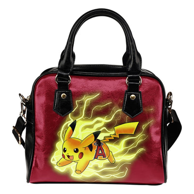 Pikachu Angry Moment Los Angeles Angels Shoulder Handbags