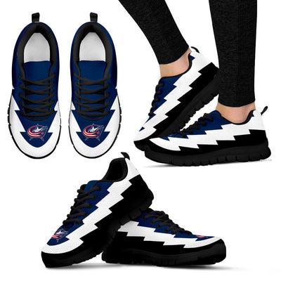 Jagged Saws Creative Draw Columbus Blue Jackets Sneakers