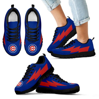 Lovely Style Chicago Cubs Sneakers Thunder Lightning Amazing Logo