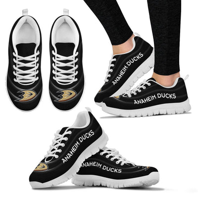 Wave Red Floating Pattern Anaheim Ducks Sneakers