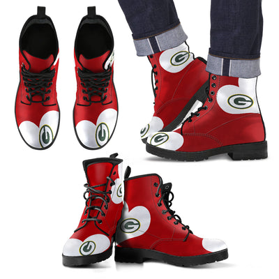 Enormous Lovely Hearts With Green Bay Packers Boots