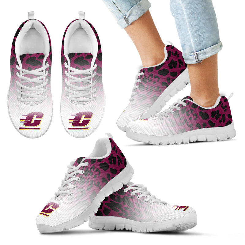 Leopard Pattern Awesome Central Michigan Chippewas Sneakers
